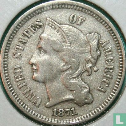 Vereinigte Staaten 3 Cent 1871 (Kupfer-Nickel) - Bild 1