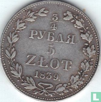 Polen 5 zlotych 1839 (MW) - Afbeelding 1