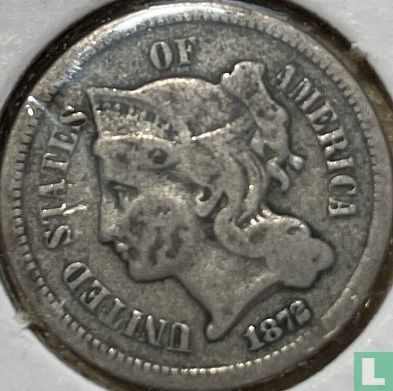 Verenigde Staten 3 cents 1872 (koper-nikkel) - Afbeelding 1