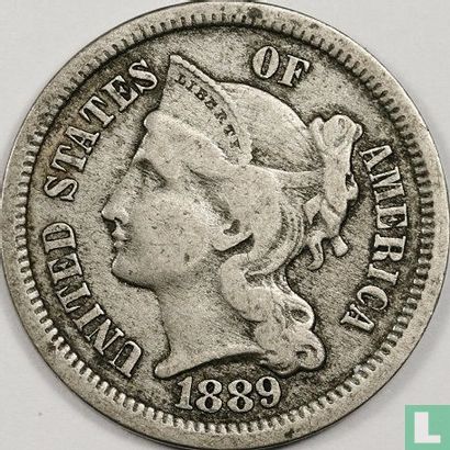 United States 3 cents 1889 - Image 1