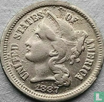 Verenigde Staten 3 cents 1887 - Afbeelding 1