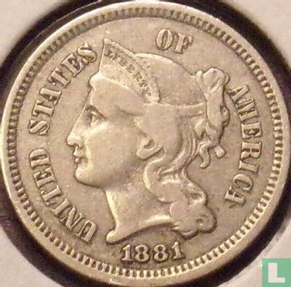 Verenigde Staten 3 cents 1881 - Afbeelding 1