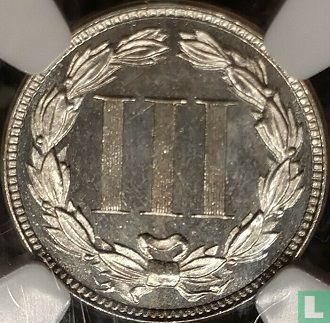Verenigde Staten 3 cents 1878 (PROOF) - Afbeelding 2
