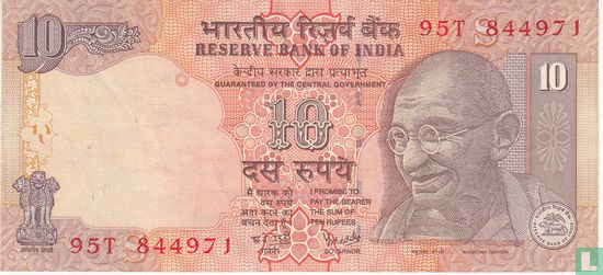 India 10 Rupees 2008 (S) - Image 1