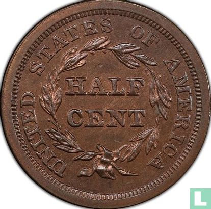 United States ½ cent 1849 (restrike) - Image 2