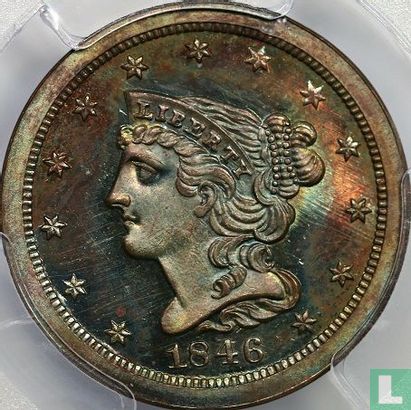 États-Unis ½ cent 1846 (refrappe) - Image 1