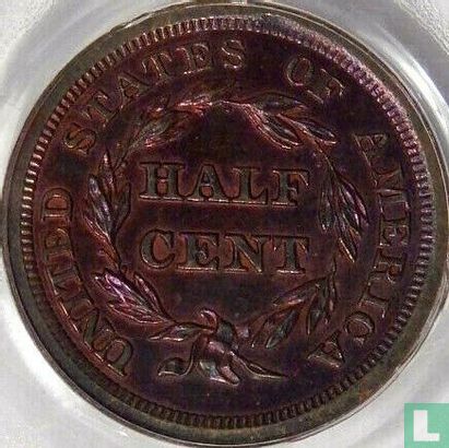United States ½ cent 1852 (restrike) - Image 2