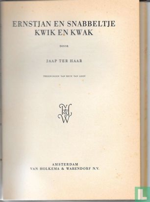 Ernstjan en Snabbeltje  Kwik en Kwak - Afbeelding 3