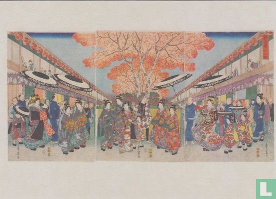 Nakono street in the Yoshiwara district of Edo, 1857 - Afbeelding 1