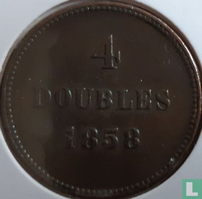 Guernsey 4 doubles 1858 - Image 1