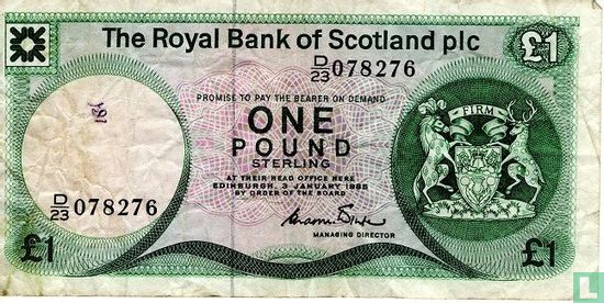 Scotland 1 Pound Sterling 1985 - Image 1