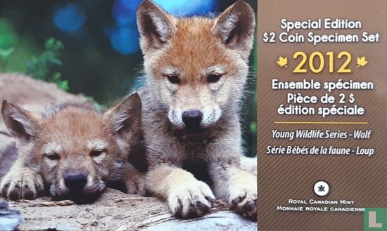 Canada jaarset 2012 "Young Wildlife Series - Wolf" - Afbeelding 1