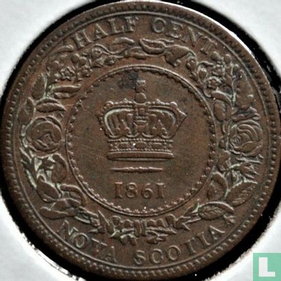 Nova Scotia ½ cent 1861 - Afbeelding 1