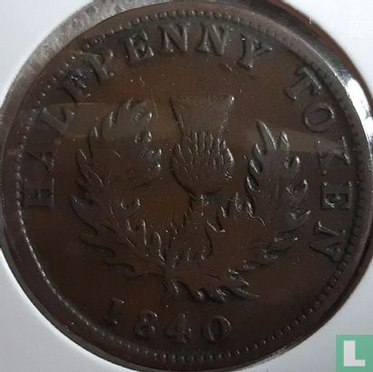 Nova Scotia ½ penny 1840 (type 2) - Afbeelding 1