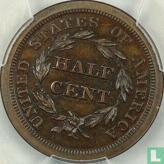 États-Unis ½ cent 1840 (refrappe) - Image 2