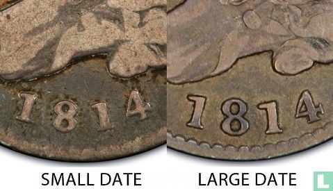 États-Unis 1 dime 1814 (large date) - Image 3