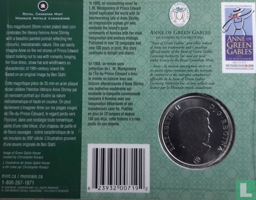 Canada 25 cents 2008 (coincard) "100th anniversary Anne of Green Gables" - Afbeelding 2