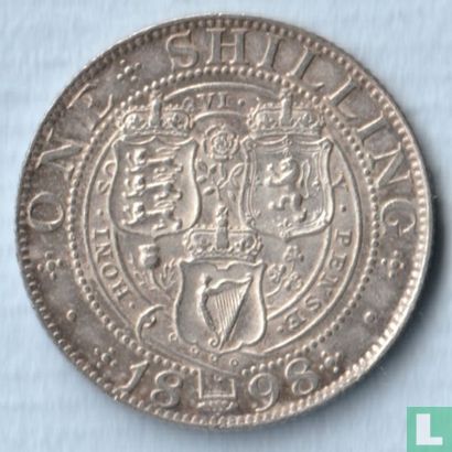 United Kingdom 1 shilling 1898 - Image 1