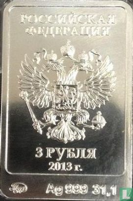 Rusland 3 roebels 2013 "2014 Sochi Winter Olympic mascot" - Afbeelding 1
