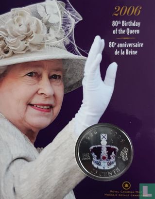 Canada 25 cents 2006 (folder) "80th Birthday of Queen Elizabeth II" - Afbeelding 1