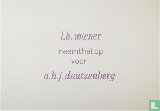 L.H. Wiener neemt het op voor A.H.J Dautzenberg - Bild 1