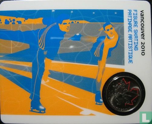 Canada 25 cents 2008 (coincard) "Vancouver 2010 Winter Olympics - Figure skating" - Image 1