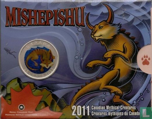Canada 25 cents 2011 (coincard) "Mysterious creatures - Mishepishu" - Image 1