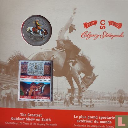 Canada 25 cents 2012 (stamps & folder) "100 years of the Calgary Stampede" - Afbeelding 1