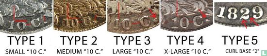 États-Unis 1 dime 1829 (type 5) - Image 3