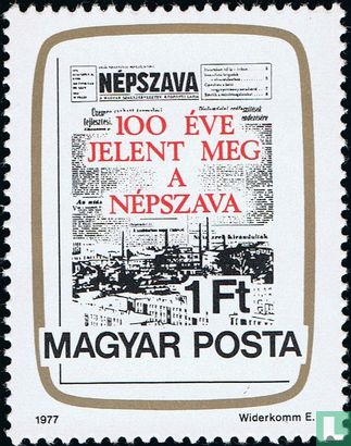 Titelseite der Zeitung "NÉPSAVA"