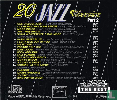 20 Jazz Classics Part 2 - Afbeelding 2