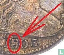 États-Unis ½ dime 1803 (grand 8) - Image 3