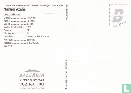 Baleària - Manuel Azaña - Afbeelding 2