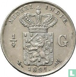 Indes néerlandaises ¼ gulden 1891 - Image 1