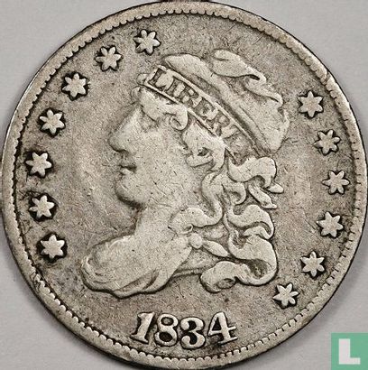 États-Unis ½ dime 1834 (type 1) - Image 1