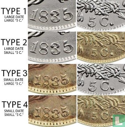 United States ½ dime 1835 (type 1) - Image 3