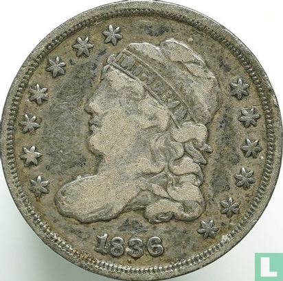 États-Unis ½ dime 1836 (type 2) - Image 1