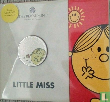 United Kingdom 5 pounds 2021 (folder - coloured) "50th anniversary Mr. Men & Little Miss - Little Miss Sunshine" - Image 1