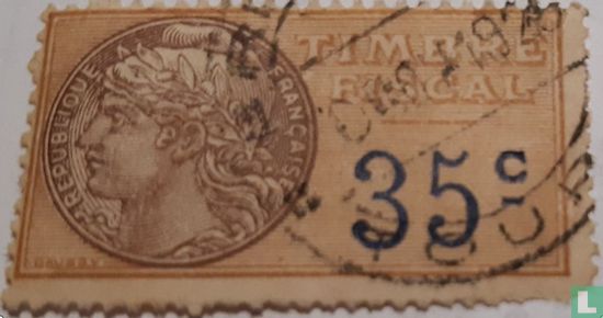 France Timbre fiscal - Daussy 1925 (0,35F)