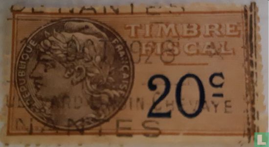 France Timbre fiscal - Daussy 1925 (0,20F)