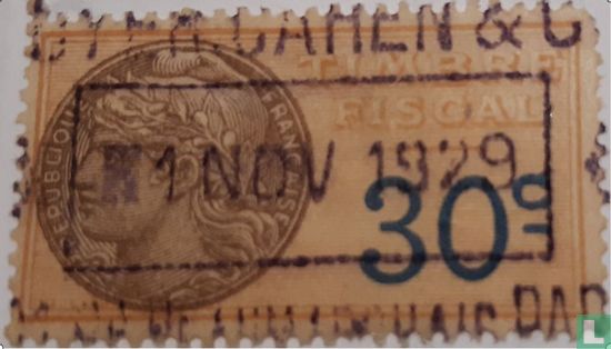 France Timbre fiscal - Daussy 1925 (0,30F)