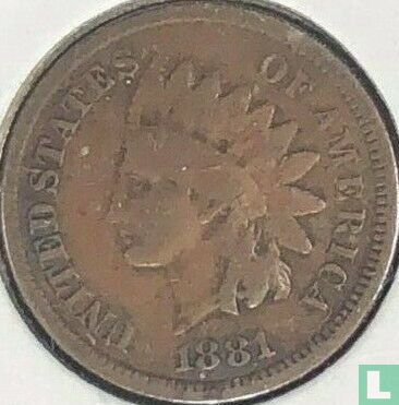États-Unis 1 cent 1881 - Image 1