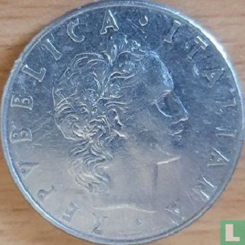 Italien 50 Lire 1977 (Prägefehler) - Bild 2