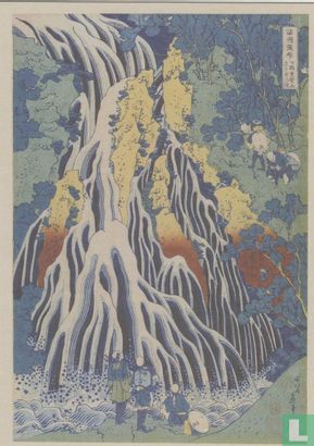 Kirifuri fall in Kurokami mountain, Shimotsuke province, from the series "going the round of te waterfalls of te country", 1827 - Afbeelding 1