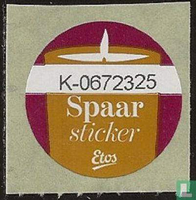 Etos Spaar Sticker met nummer