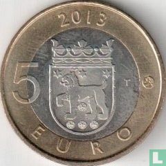 Finland 5 euro 2013 "Provincial buildings - St. Lawrence church in Tavastia" - Afbeelding 1