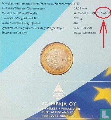 Finland 5 euro 2006 "Finnish Presidency of the European Council" - Afbeelding 3