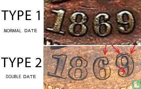 United States 1 cent 1869 (type 2) - Image 3