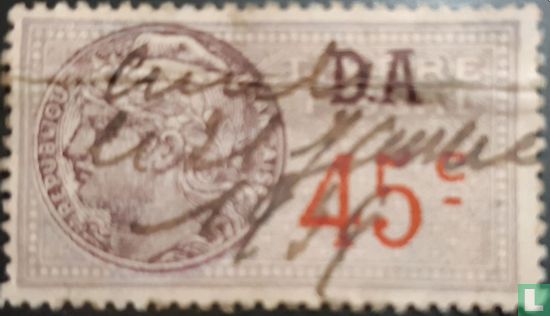France timbre fiscal - Daussy 1936 (0,45F) - Image 1