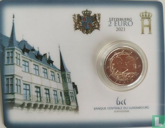 Luxemburg 2 euro 2021 (coincard) "100th anniversary Birth of Grand Duke Jean" - Afbeelding 1